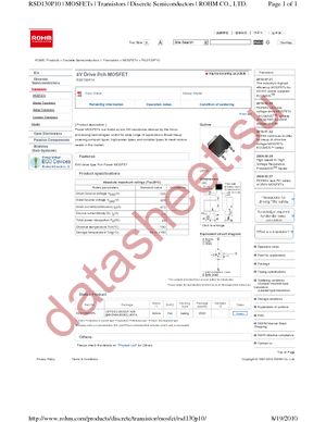 RSD130P10TL datasheet  